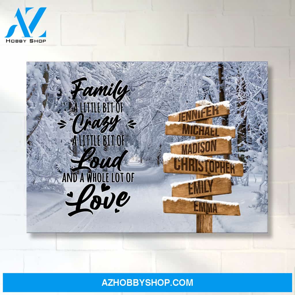 Winter Road 2 Saying 2 Multi-Names Premium Canvas