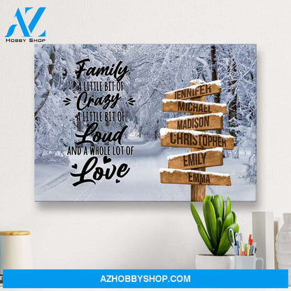 Winter Road 2 Saying 2 Multi-Names Premium Canvas