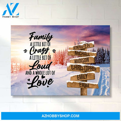 Winter Tree Path Saying 2 Multi-Names Premium Canvas