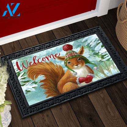 Winterscape Squirrel Doormat - 18" x 30"