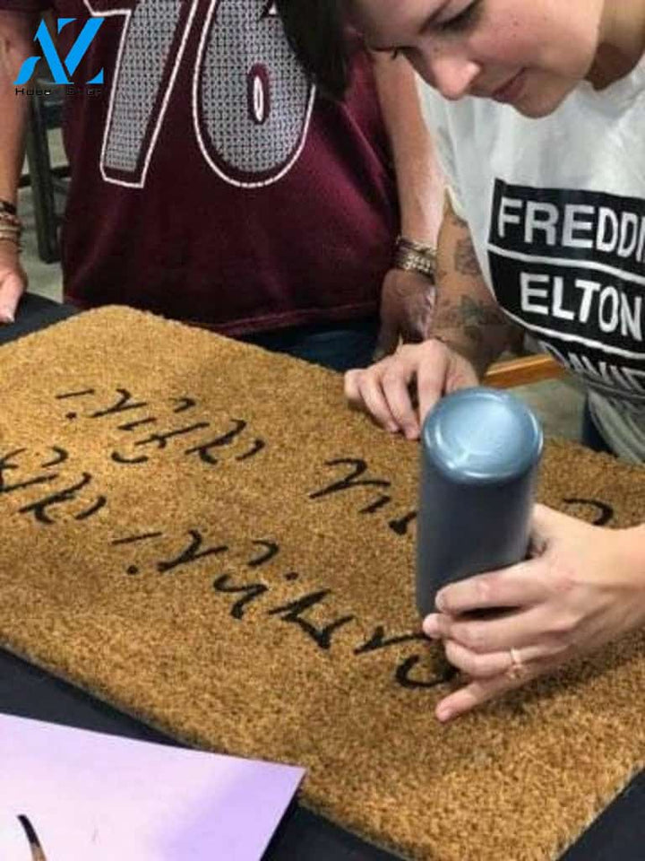 Wipe your hooves doormat, pig welcome mat, Ranch doormat, Farm doormat, Valentine's day gift, housewarming gift, birthday gift, wedding gift