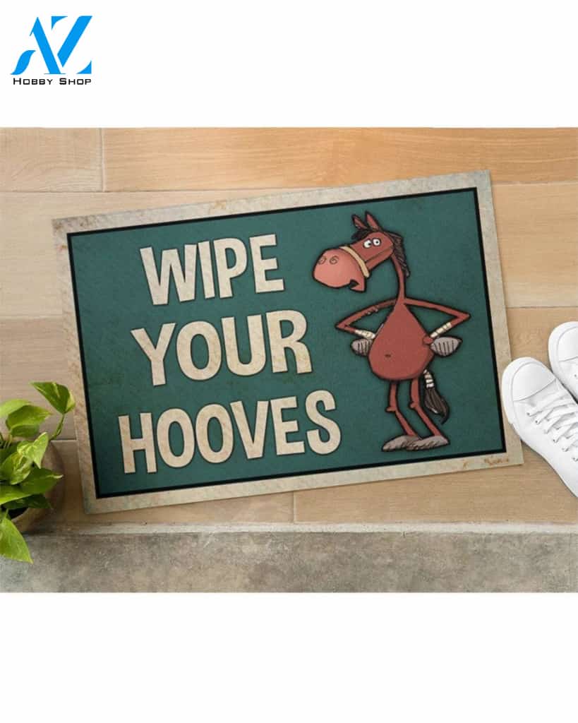 Wipe Your Hooves Horse Doormat Welcome Mat Housewarming Gift Home Decor Farmhouse Funny Doormat Gift Idea For Horse Lovers Gift For Friend