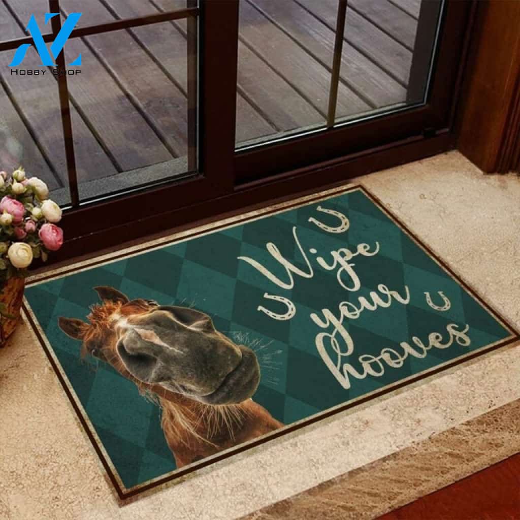 Wipe Your Hooves Horse Doormat