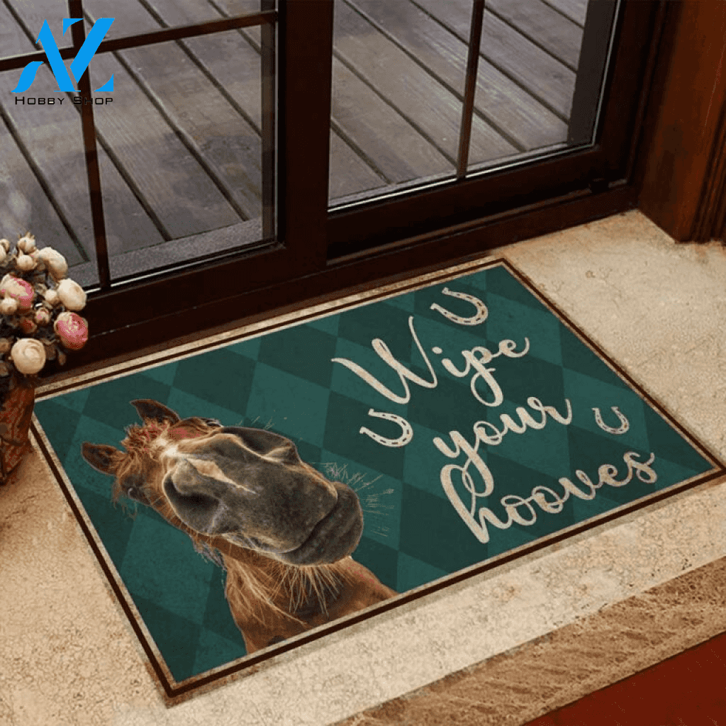 Wipe Your Hooves Horse Doormat | Welcome Mat | House Warming Gift