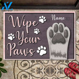 Wipe Your Paws Customized Paws And Names Doormat | Welcome Mat | House Warming Gift