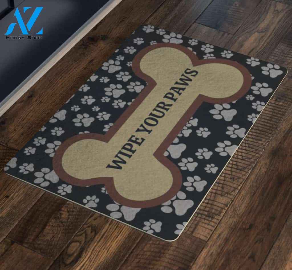 Wipe Your Paws Dog Bone Doormat Indoor and Outdoor Doormat Warm House Gift Welcome Mat Gift for Pet Lovers Birthday Gift