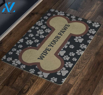 Wipe Your Paws Dog Bone Doormat Indoor and Outdoor Doormat Warm House Gift Welcome Mat Gift for Pet Lovers Birthday Gift