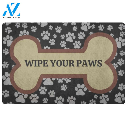 Wipe Your Paws Dog Bone Doormat Indoor and Outdoor Doormat Warm House Gift Welcome Mat Gift for Pet Lovers Birthday Gift