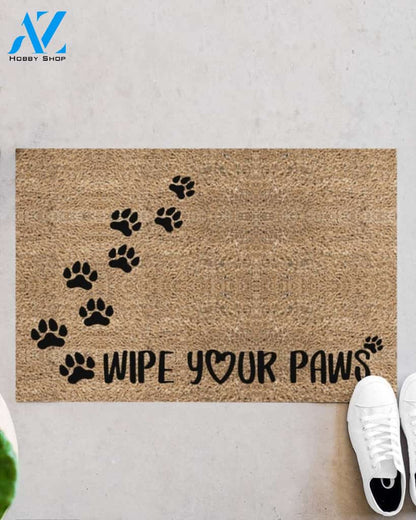 Wipe Your Paws Dog Funny Indoor And Outdoor Doormat Warm House Gift Welcome Mat Birthday Gift For Dog Lovers