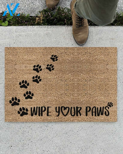 Wipe Your Paws Dog Funny Indoor And Outdoor Doormat Warm House Gift Welcome Mat Birthday Gift For Dog Lovers