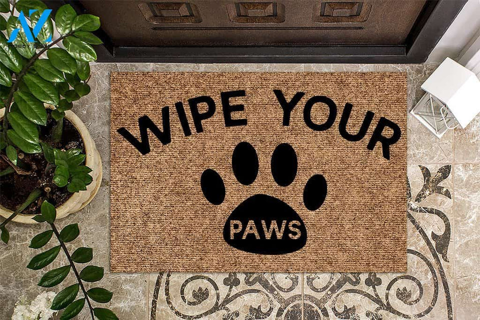 Wipe Your Paws Funny Welcome Doormat | Welcome Mat | House Warming Gift