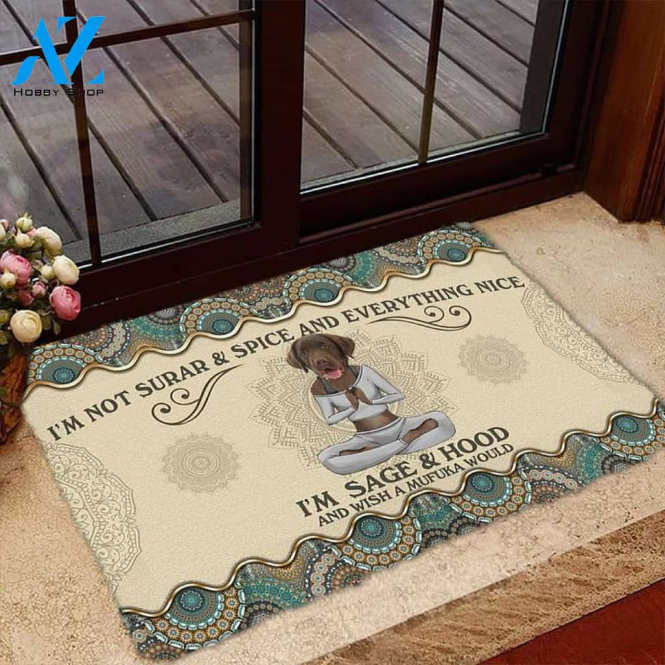 Wish A Mufuka Would-Chocolate Labrador Retriever Doormat