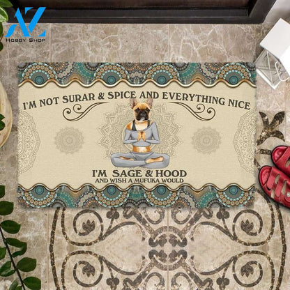 Wish A Mufuka Would-French Bulldog Doormat
