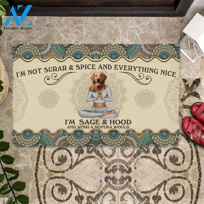 Wish A Mufuka Would-Golden Retriever Doormat
