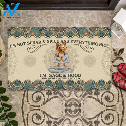 Wish A Mufuka Would-Golden Yorkshire Terrier Doormat