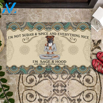 Wish A Mufuka Would-Staffordshire Bull Terrier Doormat