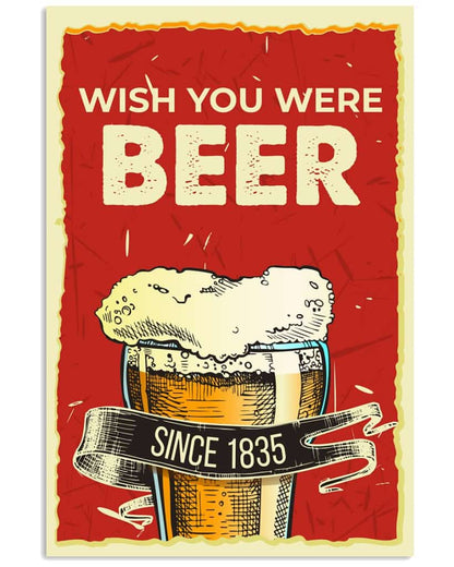 Wish You Were Beer - National Beers Day Poster/canvas 1 18X12 Inches Poster-Canvass