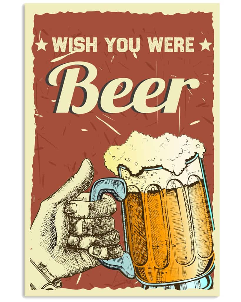 Wish You Were Beer - National Beers Day Poster/canvas 4 18X12 Inches Poster-Canvass