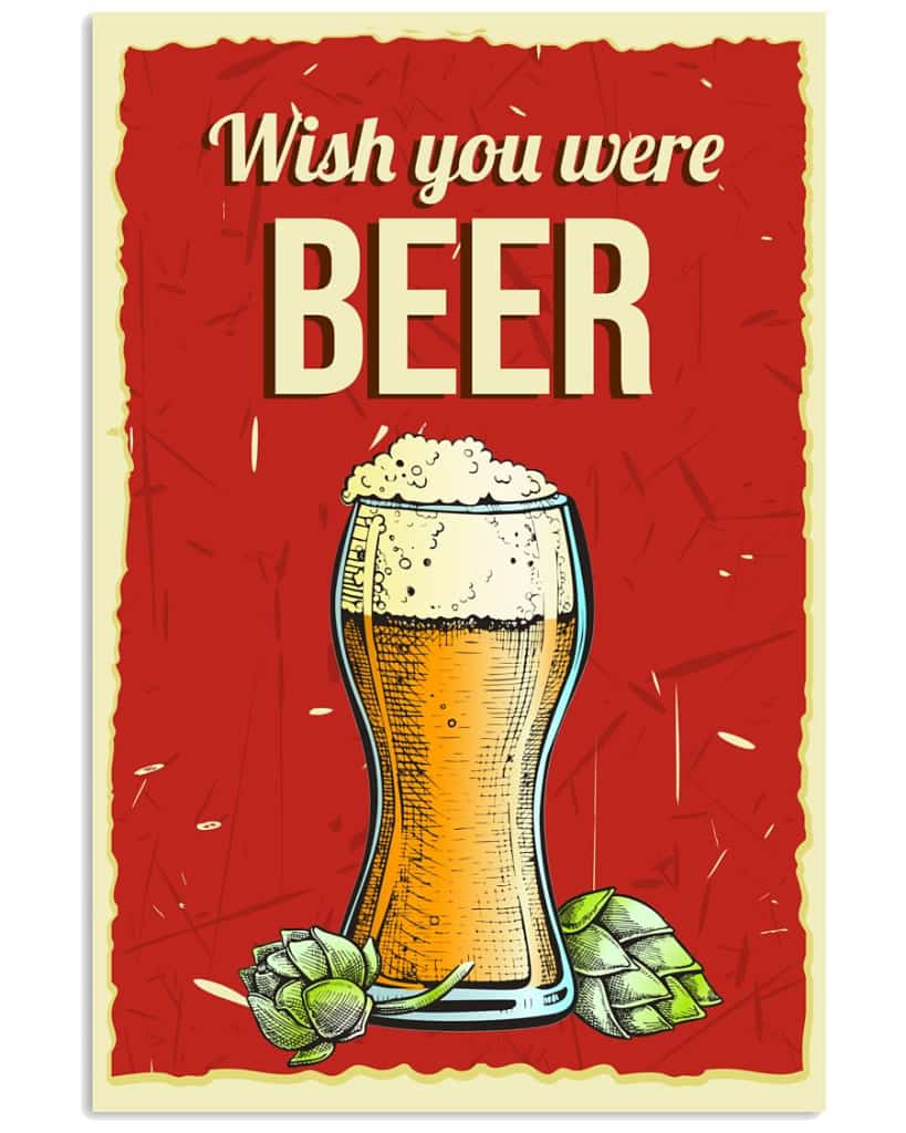 Wish You Were Beer - National Beers Day Poster/canvas 6 18X12 Inches Poster-Canvass