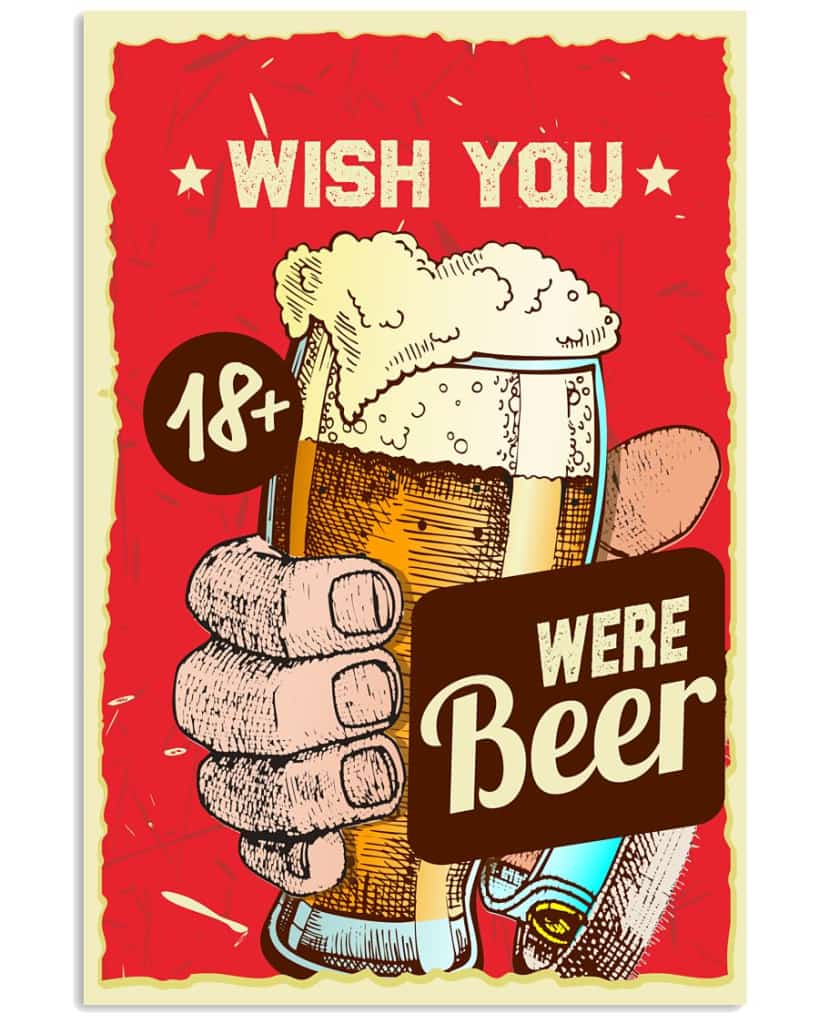 Wish You Were Beer - National Beers Day Poster/canvas 9 18X12 Inches Poster-Canvass