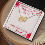 Wishing You A Happy Mother's Day Interlocking Hearts Necklace