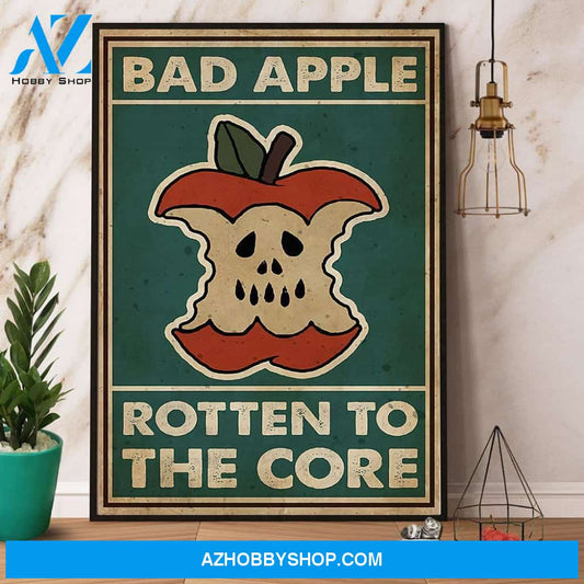 Witch Bad Apple Rotten To The Core Halloween Gift Canvas And Poster, Wall Decor Visual Art