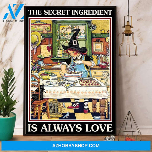 Witch Baking The Secret Ingredient Halloween Canvas And Poster, Wall Decor Visual Art, Halloween Gift, Happy Halloween