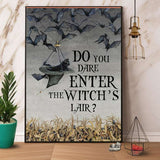 Witch Cat Do You Dare Enter The Witch’S Lair Halloween Gift Canvas And Poster, Wall Decor Visual Art