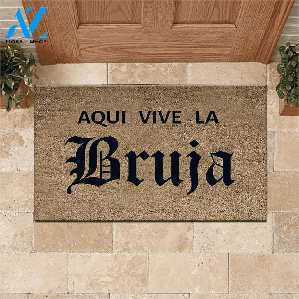Witch Doormat Aqui Vive La Bruja | Welcome Mat | House Warming Gift