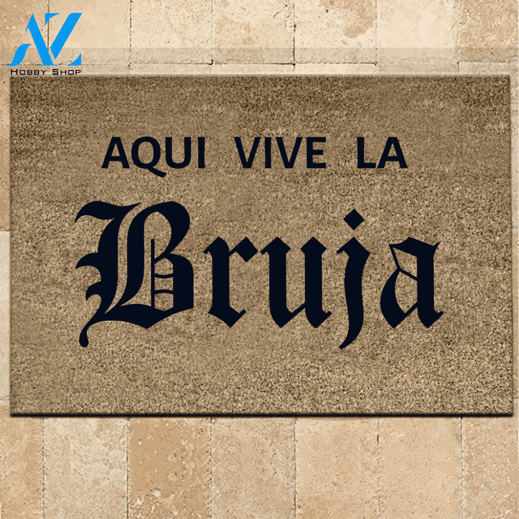 Witch Doormat Aqui Vive La Bruja | Welcome Mat | House Warming Gift