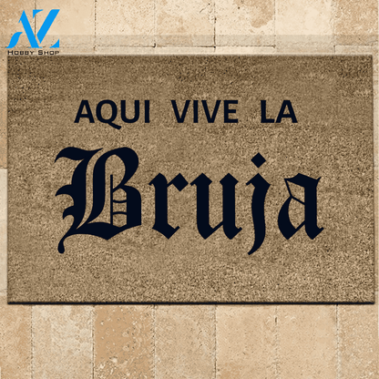Witch Doormat Aqui Vive La Bruja | Welcome Mat | House Warming Gift