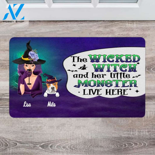 Personalized Witch Doormat - Dog Mom Gift Box - Up To 3 Dogs