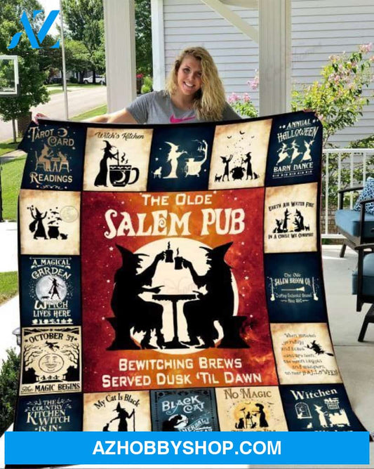 WITCH Fleece Blankets, Halloween Blanket, Halloween Throw Blanket, Halloween Fleece Blanket