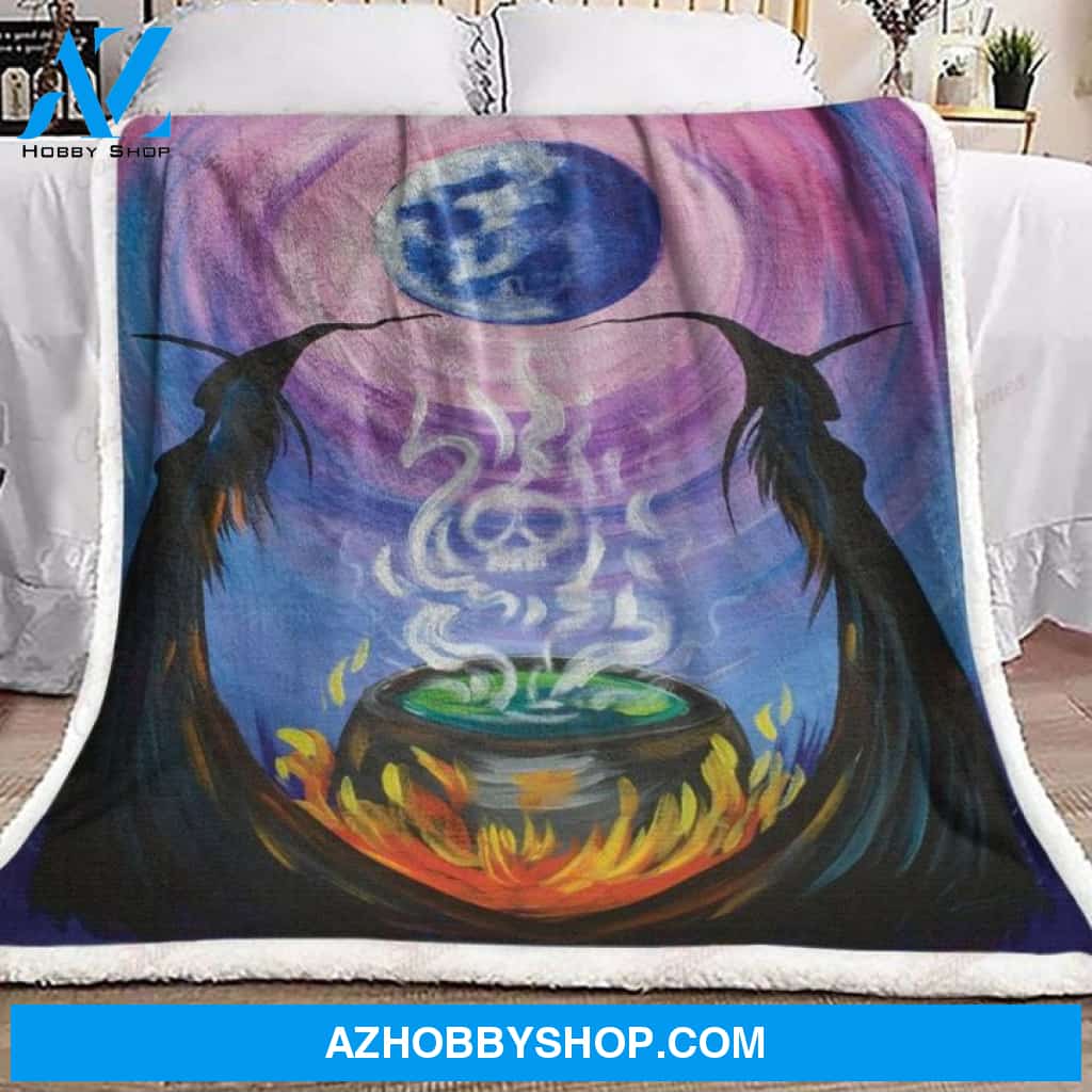 WITCH Fleece Blankets, Halloween Blanket, Halloween Throw Blanket, Halloween Fleece Blanket 2