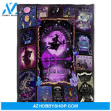 Witch Halloween Blanket, Fleece Blanket, Cool Wind In My Hair, Gift Home Decor Bedding Couch Sofa Soft and Comfy Cozy