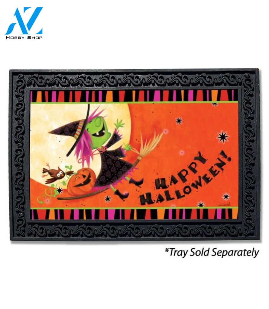 Witch Halloween Broom Ride Doormat - 18" x 30"