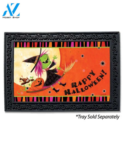 Witch Halloween Broom Ride Doormat - 18" x 30"