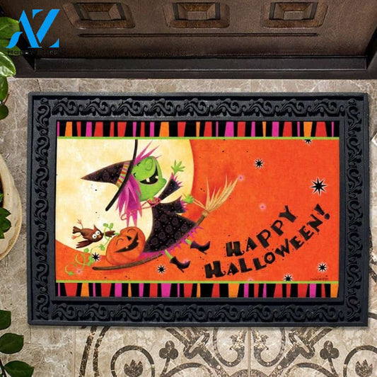 Witch Halloween Broom Ride Doormat - 18" x 30"