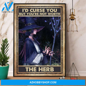 Witch I’D Curse You The Herb Halloween Canvas And Poster, Wall Decor Visual Art, Halloween Gift, Happy Halloween