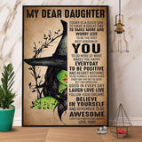 Witch Mom My Dear Daughter Today Is A Good Days Believe In Yourself Halloween Gift Canvas And Poster, Wall Decor Visual Art