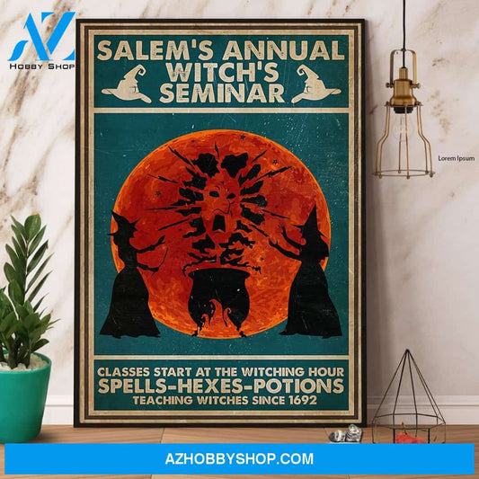 Witch Salem’S Annual Witch’S Seminar Halloween Gift Canvas And Poster, Wall Decor Visual Art