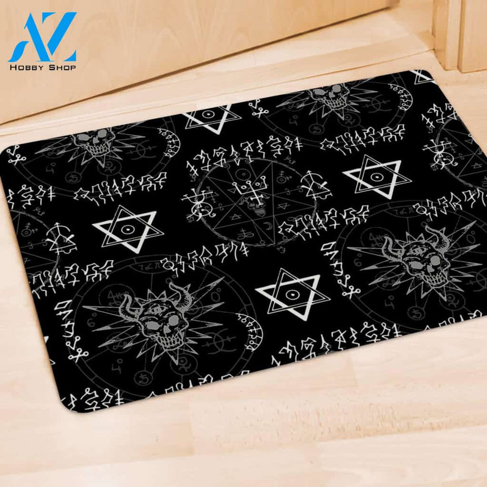 Witch Sign Print Door Mat