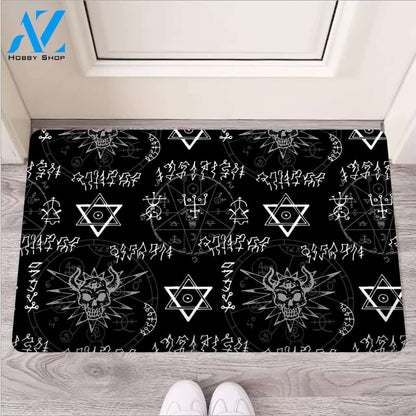 Witch Sign Print Door Mat