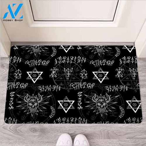 Witch Sign Print Door Mat
