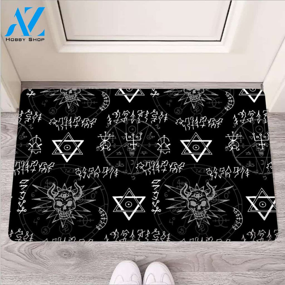 Witch Sign Print Door Mat