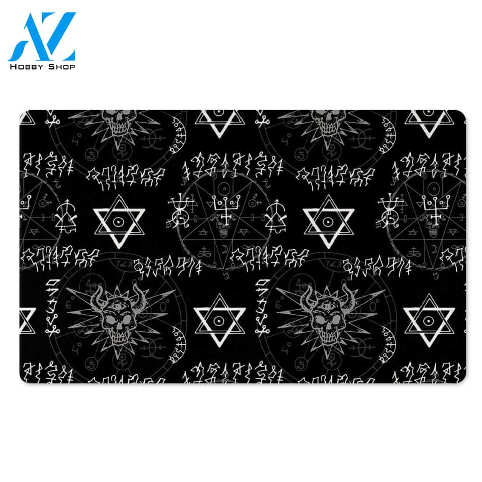 Witch Sign Print Door Mat