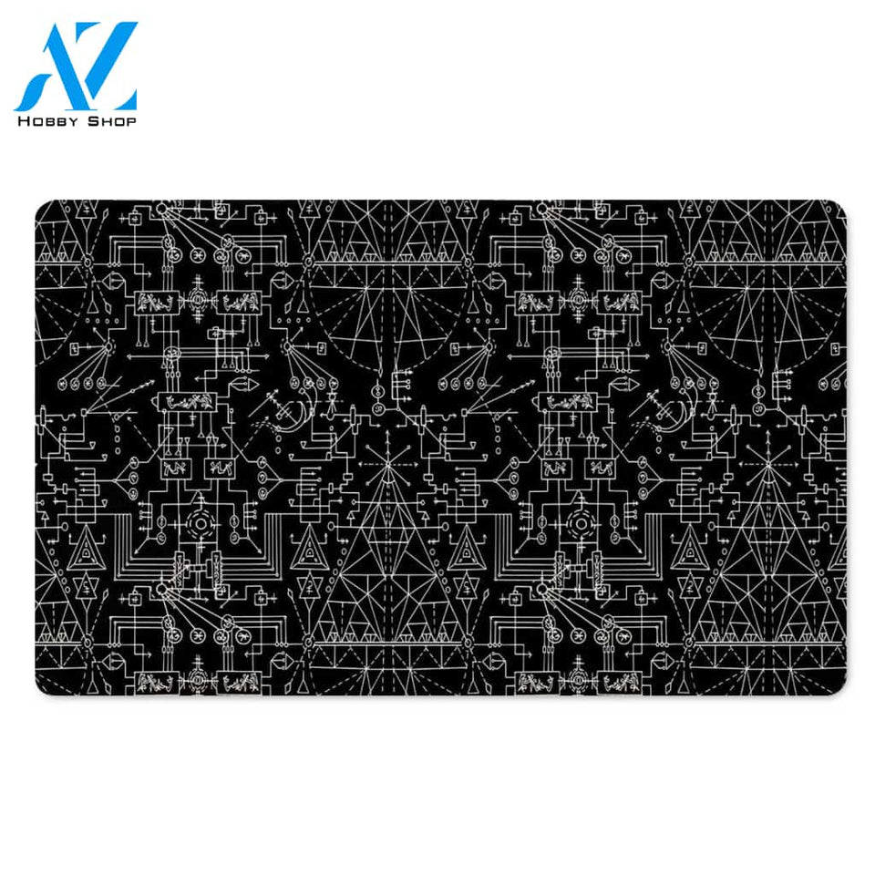 Witch Symbol Gothic Door Mat