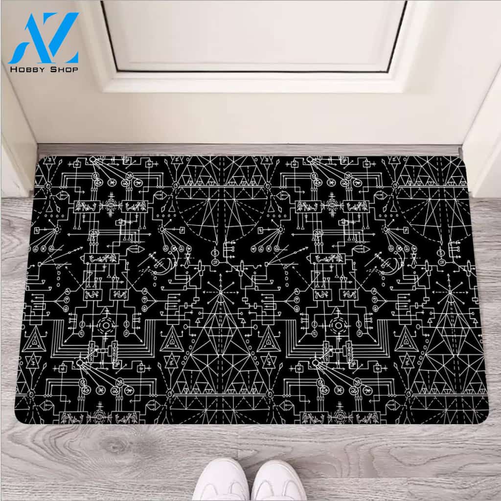Witch Symbol Gothic Door Mat