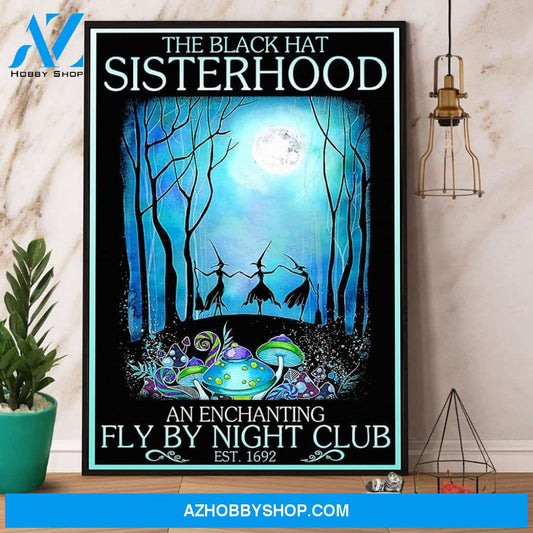 Witch The Black Hat Sisterhood Night Club Halloween Canvas And Poster, Wall Decor Visual Art, Halloween Gift, Happy Halloween