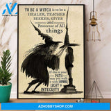 Witch to be a witch is to be a healer Halloween Poster Canvas Wall Decor Visual Art Gift